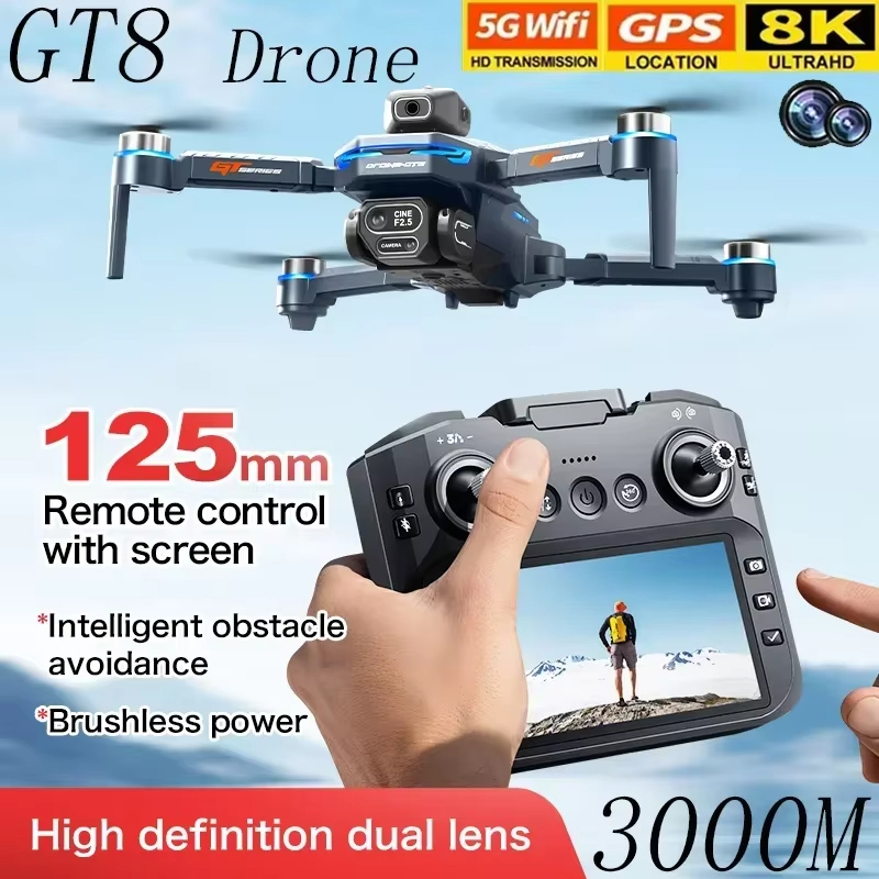 طائرة بدون طيار GT8 بشاشة 4.3  - مراجعة Jjrc Drone X12 وسعره